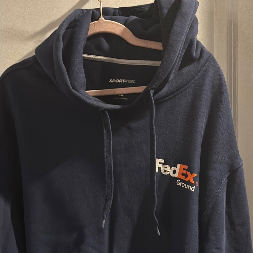 🦸‍♂️Big & Tall -Sport-Tek Blue Fed Ex Hoodie Sweatshirt